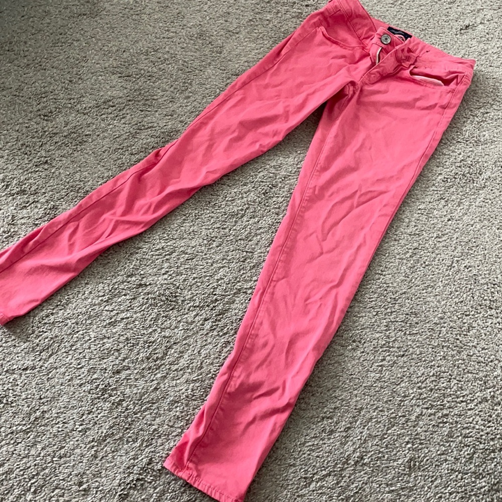 American eagle pink skinny jeans see details